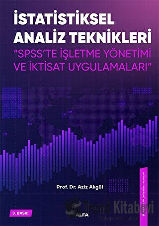 Statiksel Analiz Teknikleri - Aziz Akgül - Alfa Yayınları - Fiyatı - Y