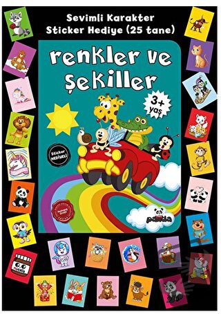 Stickerlı 3+ Yaş Renkler ve Şekiller (Ciltli) - Pedagog Afife Çoruk - 