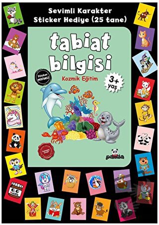 Stickerlı 3+ Yaş Tabiat Bilgisi - Pedagog Afife Çoruk - Beyaz Panda Ya