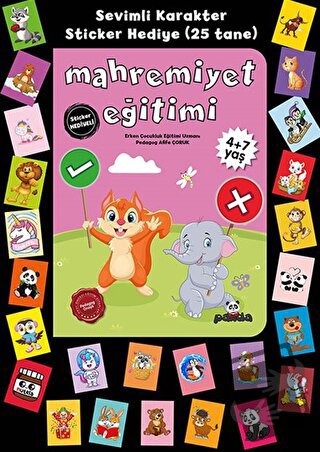 Stickerlı 4+7 Yaş Mahremiyet Eğitimi - Pedagog Afife Çoruk - Beyaz Pan