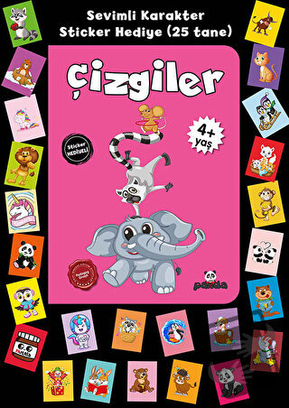 Stickerlı 4+ Yaş Çizgiler - Pedagog Afife Çoruk - Beyaz Panda Yayınlar