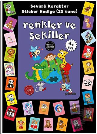 Stickerlı 4+ Yaş Renkler ve Şekiller - Pedagog Afife Çoruk - Beyaz Pan