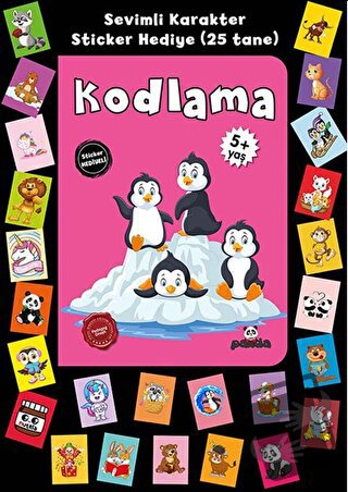 Stickerlı 5+ Yaş Kodlama - Pedagog Afife Çoruk - Beyaz Panda Yayınları