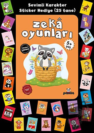 Stickerlı 5+ Yaş Zekâ Oyunları - Pedagog Afife Çoruk - Beyaz Panda Yay