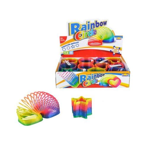 Sunman Oyuncak Rainbow Şeffaf Renkli Şekilli Stres Yayı - 12'li Paket 