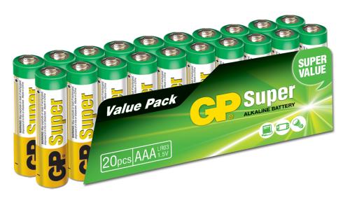 Süper Alkalin Lr03 Aaa Boy İnce Kalem Pil 20Li Paket Gp24A-2Vs20 - - G