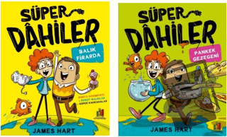 Süper Dahiler Kahkaha Kitap Seti (2 Kitap) - James Hart - Orman Kitap 