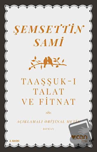 Taaşşuk-ı Talat ve Fitnat - Şemsettin Sami - Can Yayınları - Fiyatı - 