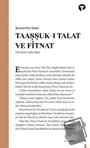 Taaşşuk-ı Talat ve Fitnat - Şemsettin Sami - Turkuvaz Kitap - Fiyatı -