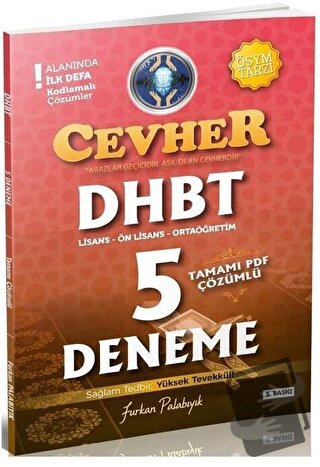 Tahayyül DHBT Cevher 5 Deneme PDF Çözümlü, Furkan Palabıyık, Tahayyül 