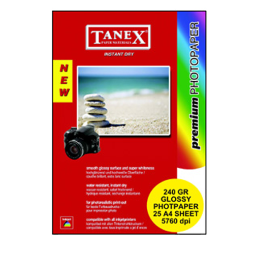 Tanex Fotoğraf Kağıdı 20 Yp A4 240 Gr - 20'li Paket - - Tanex - Fiyatı