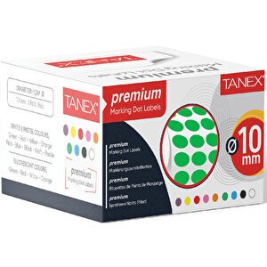 Tanex Nokta Etiket 10 Mm 5000 Li Yeşil Tekli Kutu - - Tanex - Fiyatı -