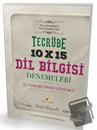 Tecrübe 10x15 Video Çözümlü Dil Bilgisi Denemeleri - Rüştü Bayındır - 