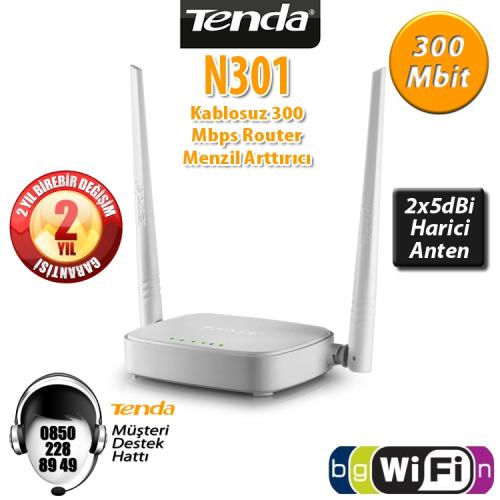 Tenda N301 300 Mbps 4 Port Router 2 Anten - - Tenda - Fiyatı - Yorumla