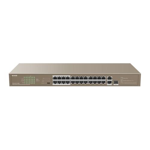 Tenda Tef1126P-24-250W 24 Port Poe+ 10-100 Switch Çelik Kasa Rack Moun