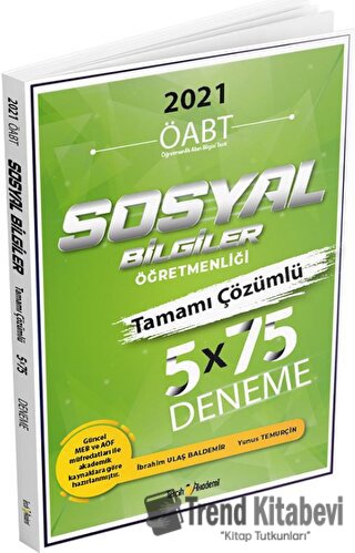 Tercih Akademi 2021 ÖABT Sosyal Bilgiler Öğretmenliği 5x75 Deneme Çözü