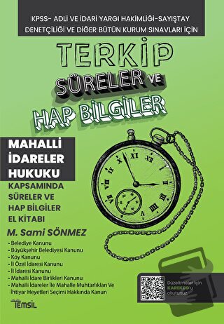 Terkip Mahalli İdareler Hukuku Kapsamında Süreler ve Hap Bilgiler El K