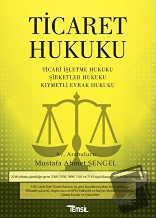 Ticaret Hukuku - Mustafa Ahmet Şengel - Temsil Kitap - Fiyatı - Yoruml