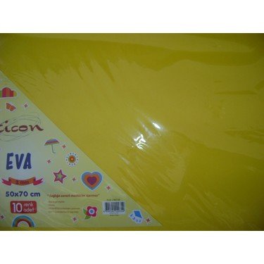 Ticon Eva Kalsik 50X70 Cm 2 Mm Sarı 246156 - 10'lu Paket - - Ticon - F