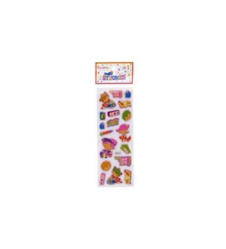 Ticon Puffy Sticker Çizgi Karakter Tps-009/7 - 20'li Paket - - Ticon -