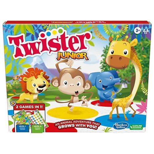 Twister Junior Oyunu, Hayvan Macerası 2 Taraflı Mat, 2 Oyun 1 Arada - 
