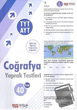 TYT AYT Coğrafya Yaprak Testleri - Kolektif - Nitelik Yayınları - Fiya