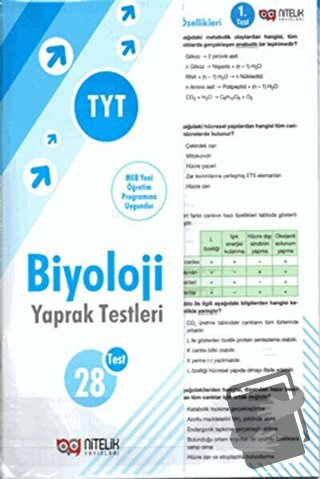 TYT Biyoloji Yaprak Testleri - Kolektif - Nitelik Yayınları - Fiyatı -