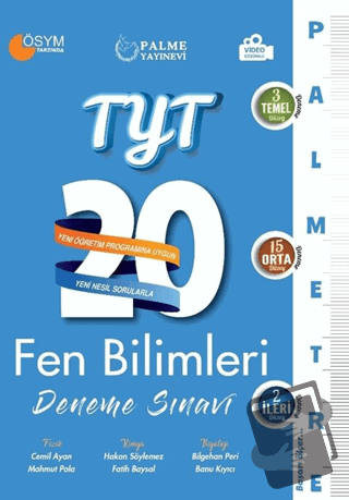 TYT Fen Bilimleri 20 Deneme Sınavı - Kolektif - Palme Yayıncılık - Fiy