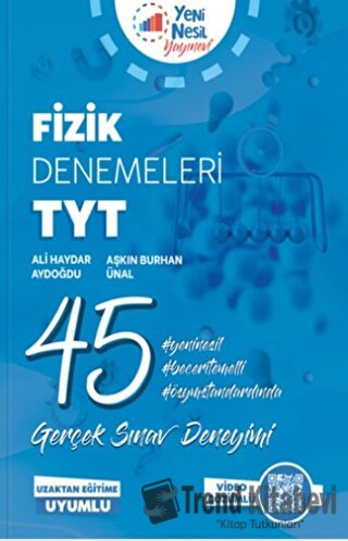 TYT Fizik 45 Deneme Sınavı, Aşkın Burhan, Yeni Nesil Yayınevi, Fiyatı,