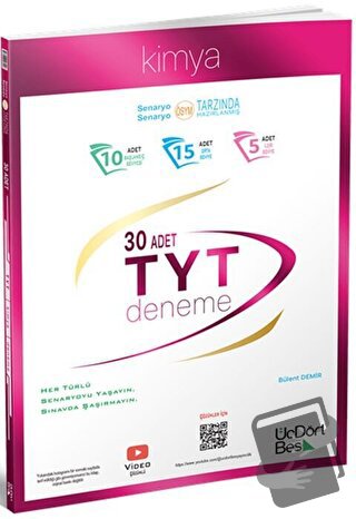 TYT Kimya 30 Deneme, Kolektif, Üç Dört Beş Yayınları, Fiyatı, Yorumlar