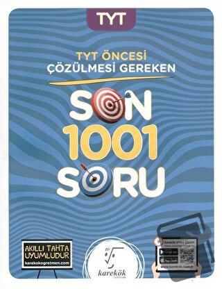 TYT Öncesi Çözülmesi Gereken Son 1001 Soru - Ahmet Nacar - Karekök Yay