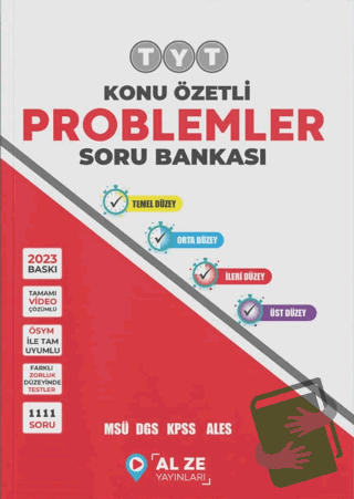 TYT Problemler Konu Özetli Soru Bankası - Kolektif - Alze Yayınları - 