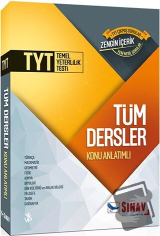 TYT Tüm Dersler Konu Anlatımlı, Kolektif, Sınav Yayınları, Fiyatı, Yor