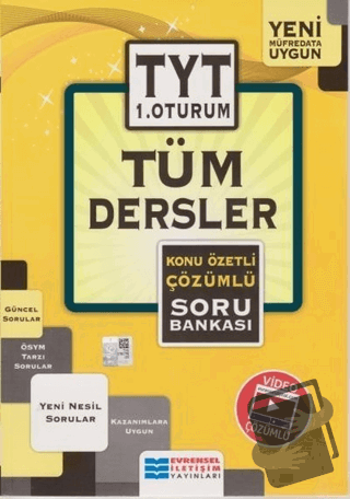 TYT Tüm Dersler Konu Özetli Çözümlü Soru Bankası 1. Oturum - Kolektif 