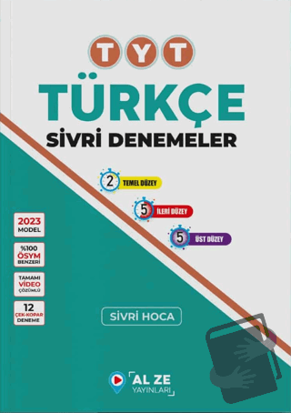 TYT Türkçe Sivri Denemeler - Sivri Hoca - Alze Yayınları - Fiyatı - Yo