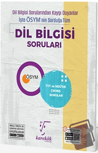 TYT ve MSÜ Dil Bilgisi Çıkmış Sorular - Kolektif - Karekök Yayıncılık 