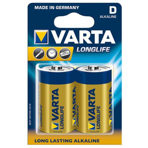 Varta Alkalin Büyük Boy Pil (D) Longlife Extra 2 Li - - Varta - Fiyatı