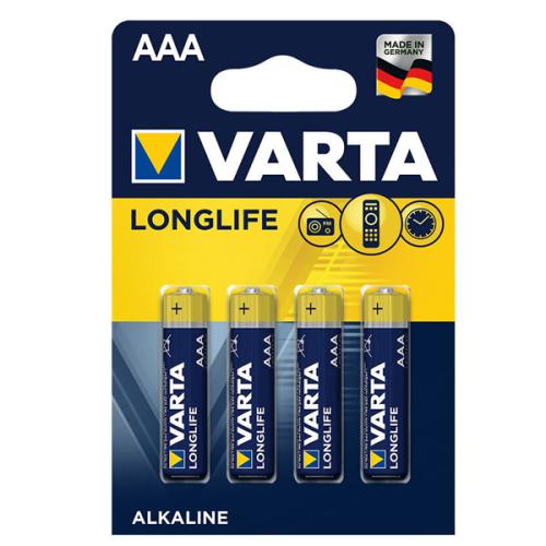 Varta Alkalin İnce Kalem Pil (Aaa) Long Life Extra 4 Lü - - Varta - Fi