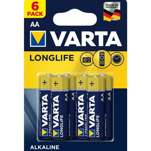 Varta Longlife Alkaline Kalem Pil 6 Lı Aa 9387 - - Varta - Fiyatı - Yo