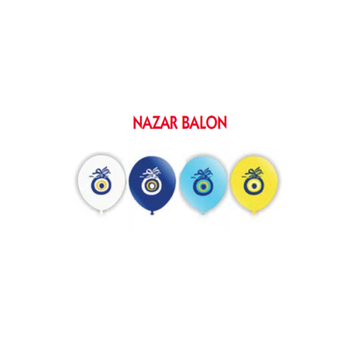 Vatan Balon Nazar Boncuğu Baskılı Koyu Mavi 100 Lü Vt912 - - Vatan - F