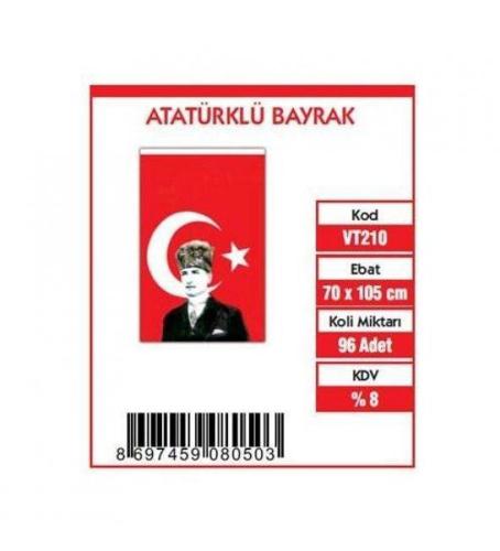 Vatan Türk Bayrağı Atalı %100 Polyester 70X105 Vt210 - - Vatan - Fiyat