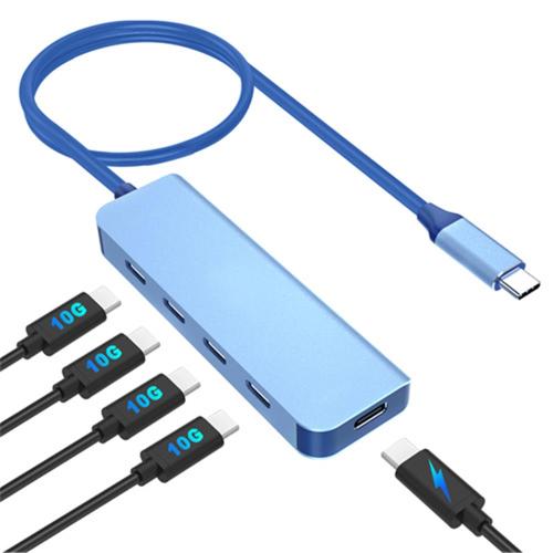 Vcom Cue11S-Mavi Type-C To 4-Usb-C (10Gbps)+Pd 3.0 100W Çoklayıcı - - 