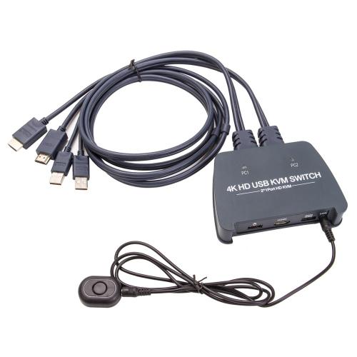 Vcom Dd221-4K 2 Port Hdmi 1.4V 4K@30Hz Plastik Kasa Kvm Switch - - Vco