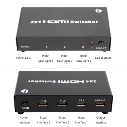 Vcom Dd433 3-1 Port 1.4V 3D Metal Hdmi Switch - - Vcom - Fiyatı - Yoru