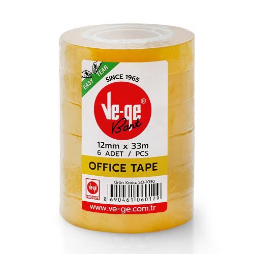 Vege Selefon Bant Offıce Tape 12X33 ( 6 Lı Paket) - 6'lı Paket - - Veg