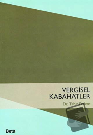 Vergisel Kabahatler - Tahir Erdem - Beta Yayınevi - Fiyatı - Yorumları