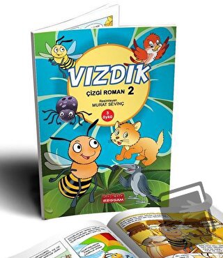 Vızdık Çizgi Roman Renkli Öykü Serisi 2 - Aziz Sivaslıoğlu - Bordo Res