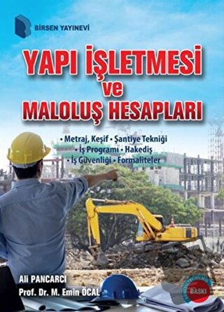 Yapı İşletmesi ve Maloluş Hesapları - Ali Pancarcı - Birsen Yayınevi -