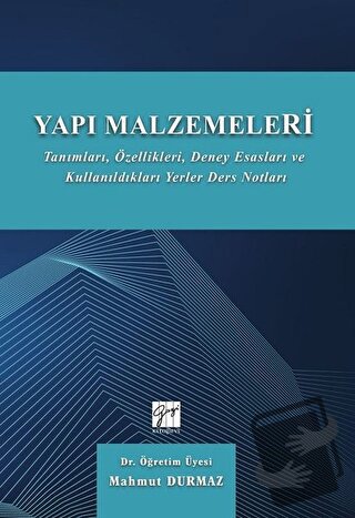 Yapı Malzemeleri - Mahmut Durmaz - Gazi Kitabevi - Fiyatı - Yorumları 