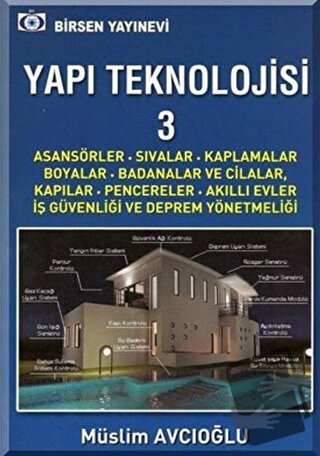 Yapı Teknolojisi 3 - Müslim Avcıoğlu - Birsen Yayınevi - Fiyatı - Yoru